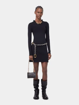 ABITO CORTO IN MAGLIA NERO