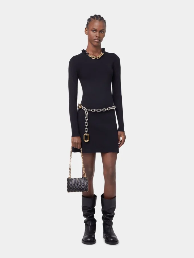 ABITO CORTO IN MAGLIA NERO