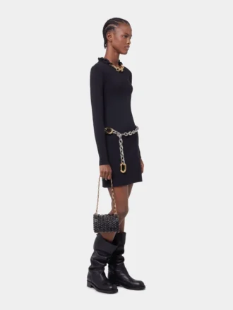 ABITO CORTO IN MAGLIA NERO