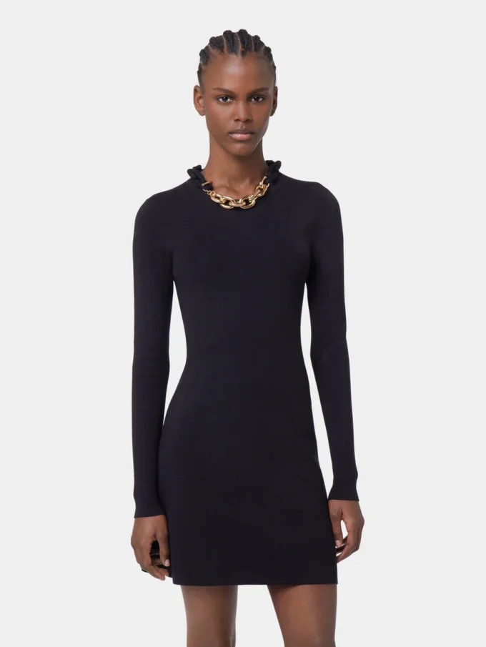 ABITO CORTO IN MAGLIA NERO