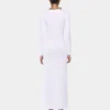 Abito lungo bianco in jersey