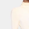 Abito lungo color crema in jersey