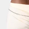 Abito lungo color crema in jersey