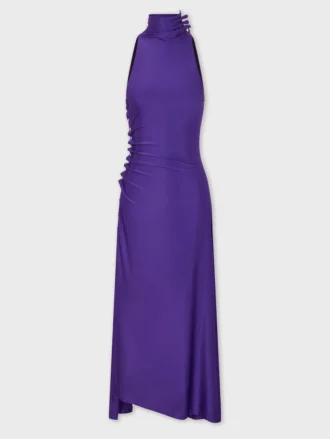 Abito midi in jersey drappeggiato