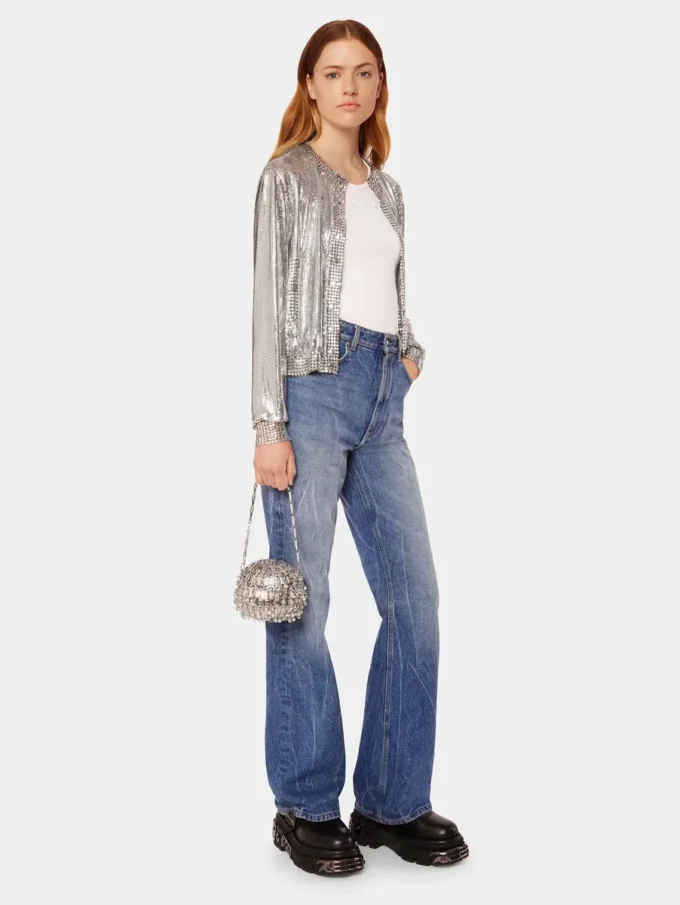 Bomber in maglia d’argento