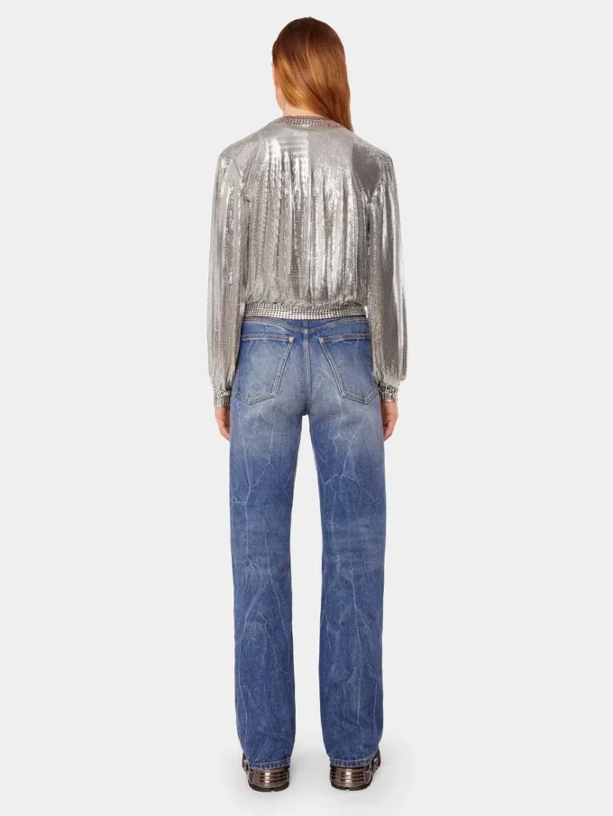 Bomber in maglia d’argento