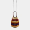 Borsa a secchiello in rafia