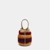 Borsa a secchiello in rafia