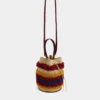 Borsa a secchiello in rafia