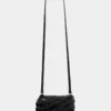 Borsa a tracolla in pelle nera Paco