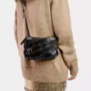 Borsa a tracolla in pelle nera Paco