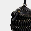 Borsa a tracolla in pelle nera Paco
