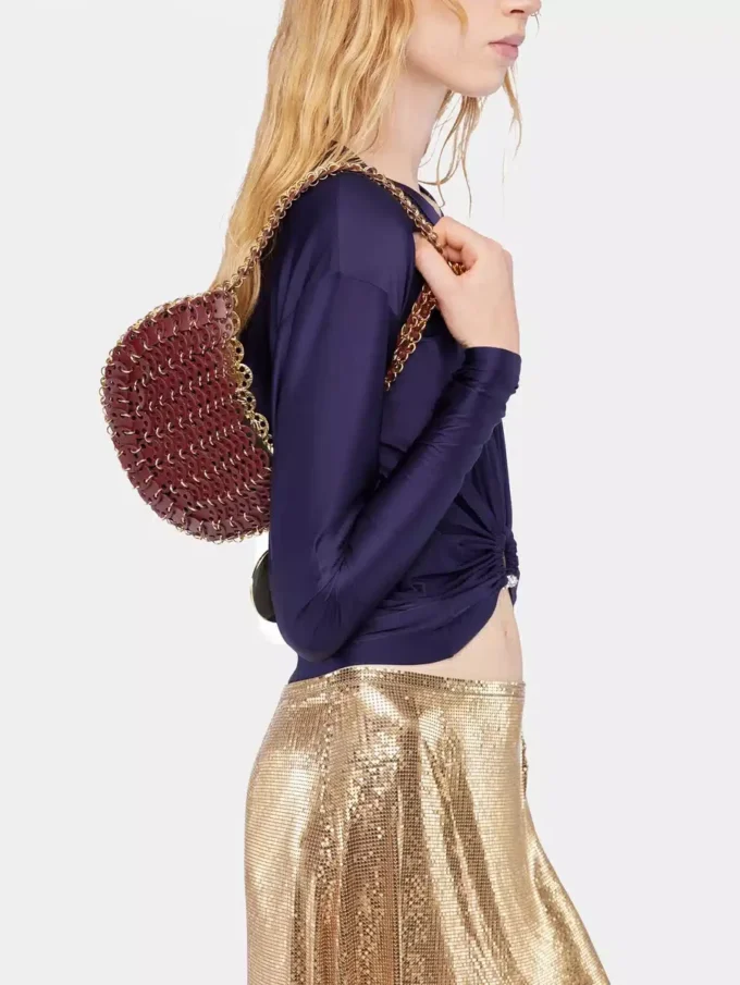 Borsa Flip reversibile Moon in pelle
