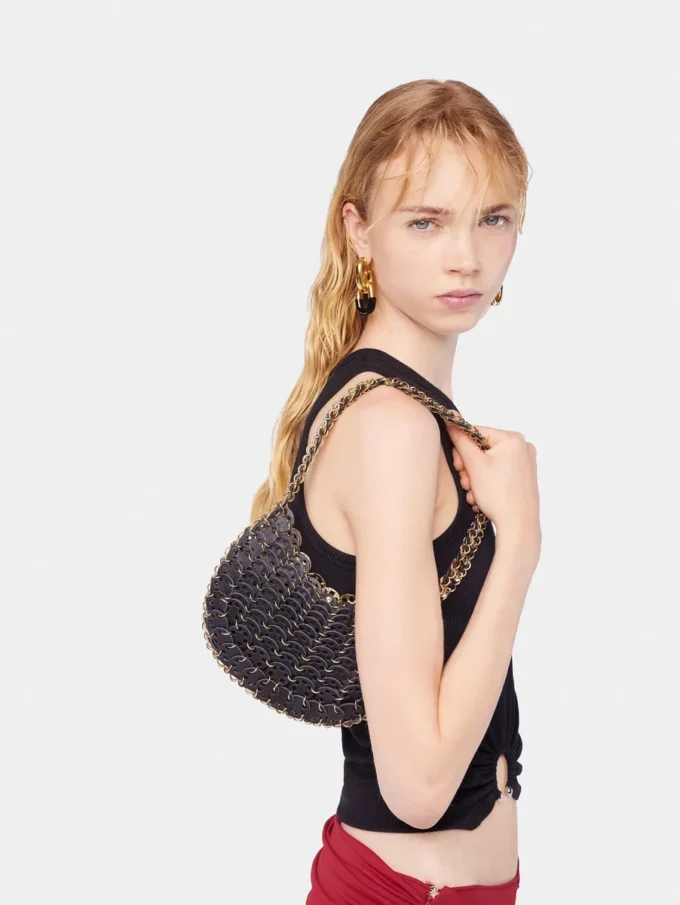 Borsa Flip reversibile Moon in pelle