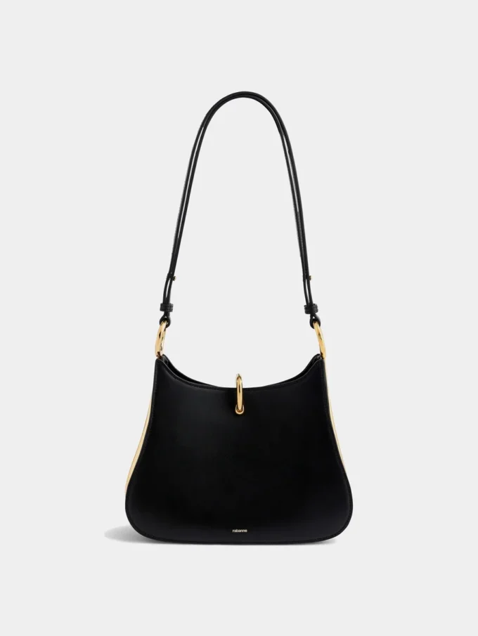Borsa in pelle con anelli medi