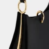 Borsa in pelle con anelli medi
