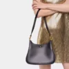 Borsa in pelle con anelli medi