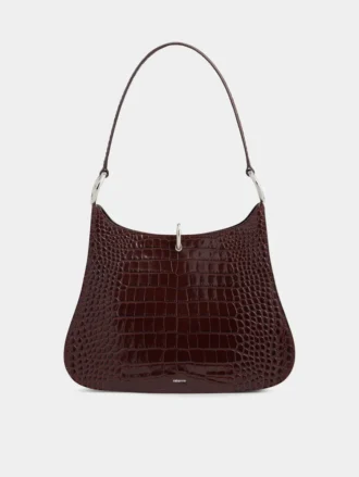 Borsa in pelle con grande anello