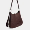 Borsa in pelle con grande anello