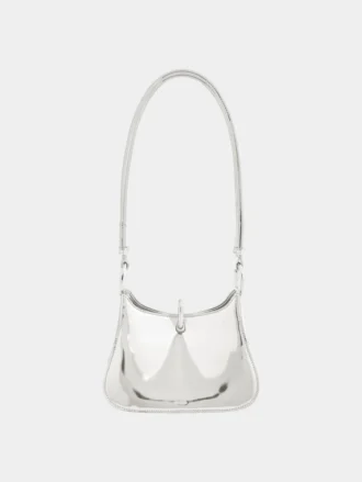 Borsa in pelle con piccoli anelli