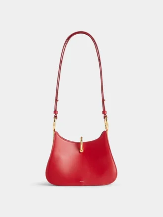 Borsa in pelle con piccoli anelli