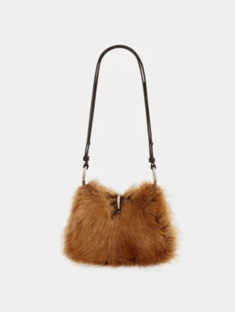Borsa in pelle con piccoli anelli