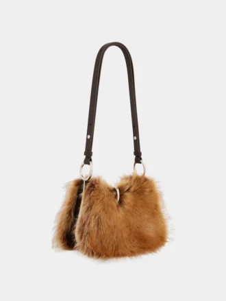 Borsa in pelle con piccoli anelli