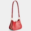 Borsa in pelle con piccoli anelli