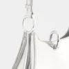 Borsa in pelle con piccoli anelli