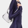 Borsa in pelle con piccoli anelli