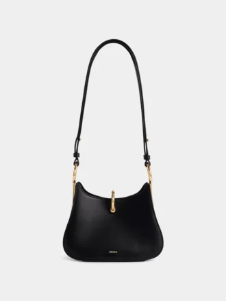 Borsa in pelle con piccolo anello