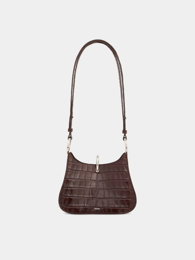 Borsa in pelle con piccolo anello