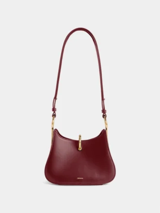 Borsa in pelle con piccolo anello
