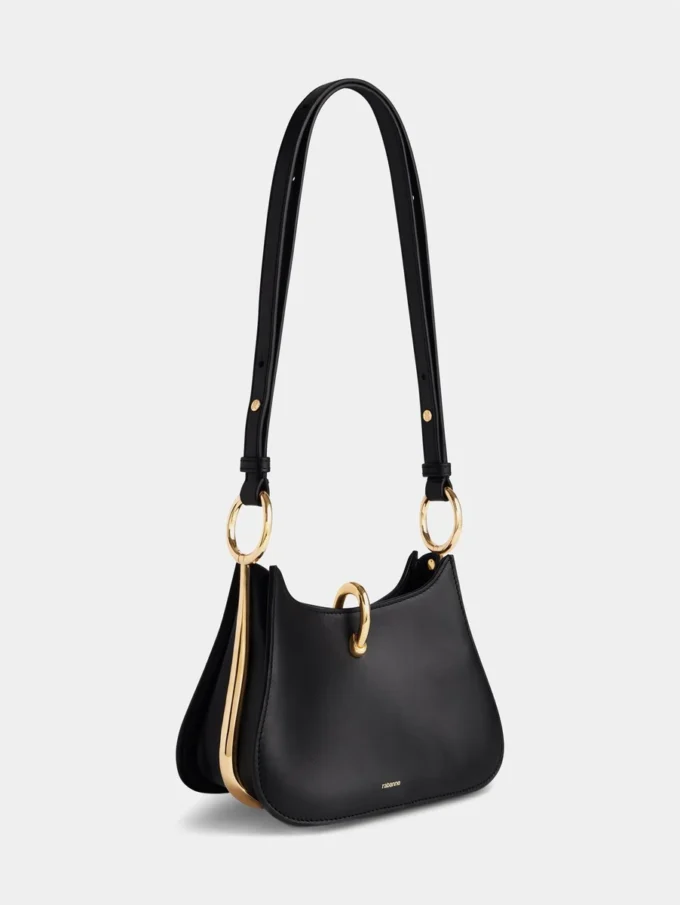 Borsa in pelle con piccolo anello