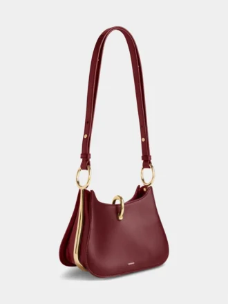 Borsa in pelle con piccolo anello
