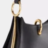 Borsa in pelle con piccolo anello