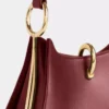 Borsa in pelle con piccolo anello