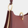 Borsa media in pelle con anelli