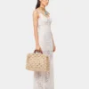 Borsa tote beige in rafia