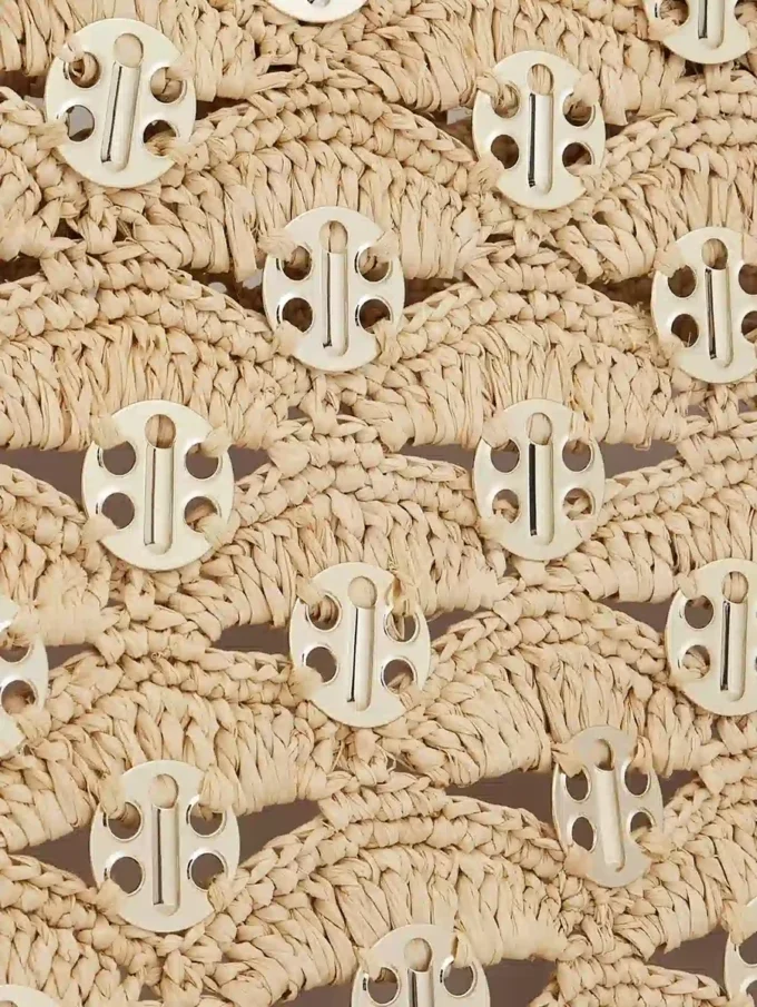 Borsa tote beige in rafia