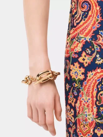 Bracciale con maglie XL dorate