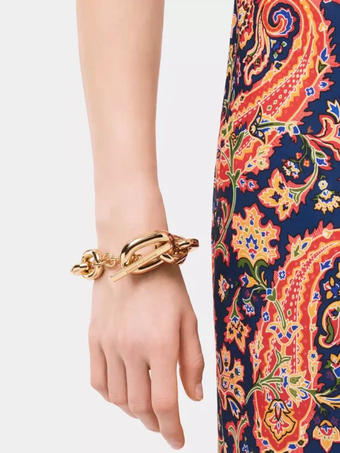 Bracciale con maglie XL dorate