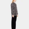 Camicia in crêpe con ricami di perle