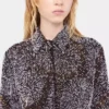 Camicia in crêpe con ricami di perle