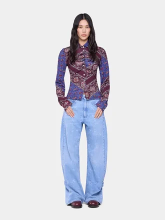 Camicia in jersey stampato