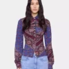 Camicia in jersey stampato