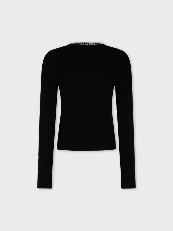 Cardigan in maglia ricamata