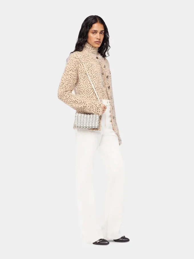 Cardigan in maglia spazzolata