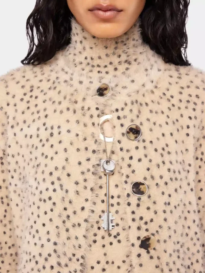 Cardigan in maglia spazzolata