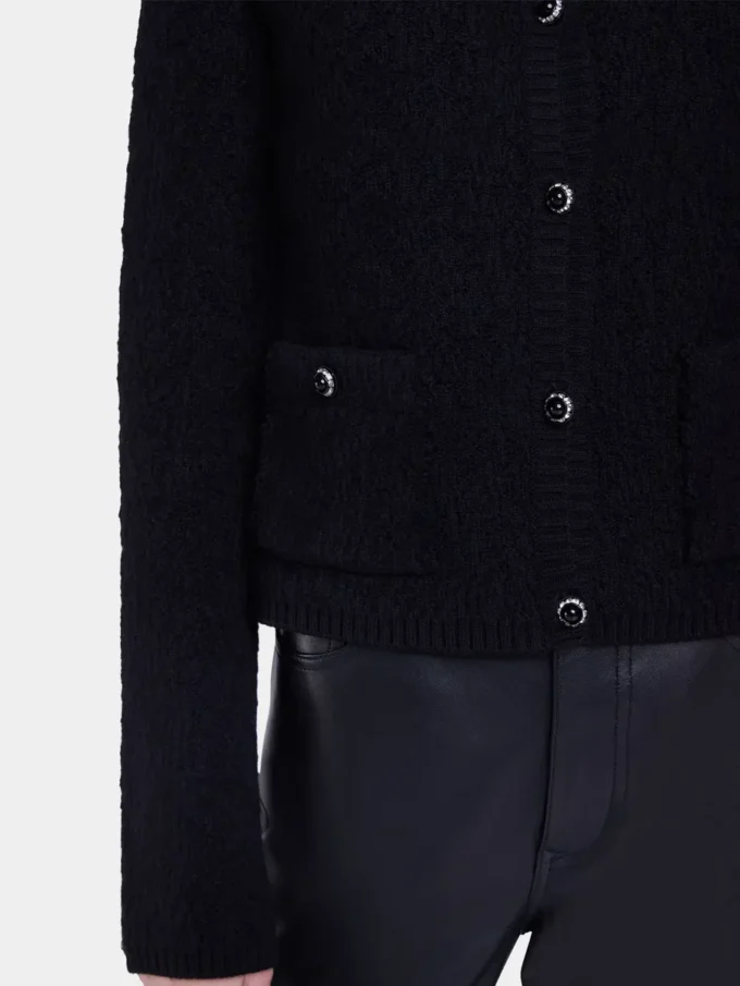 Cardigan lavorato a maglia in lana